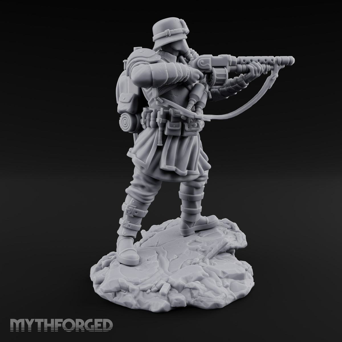 Breathing Through Brass Hoses Human Gas-Masked Shocktrooper A — No FX