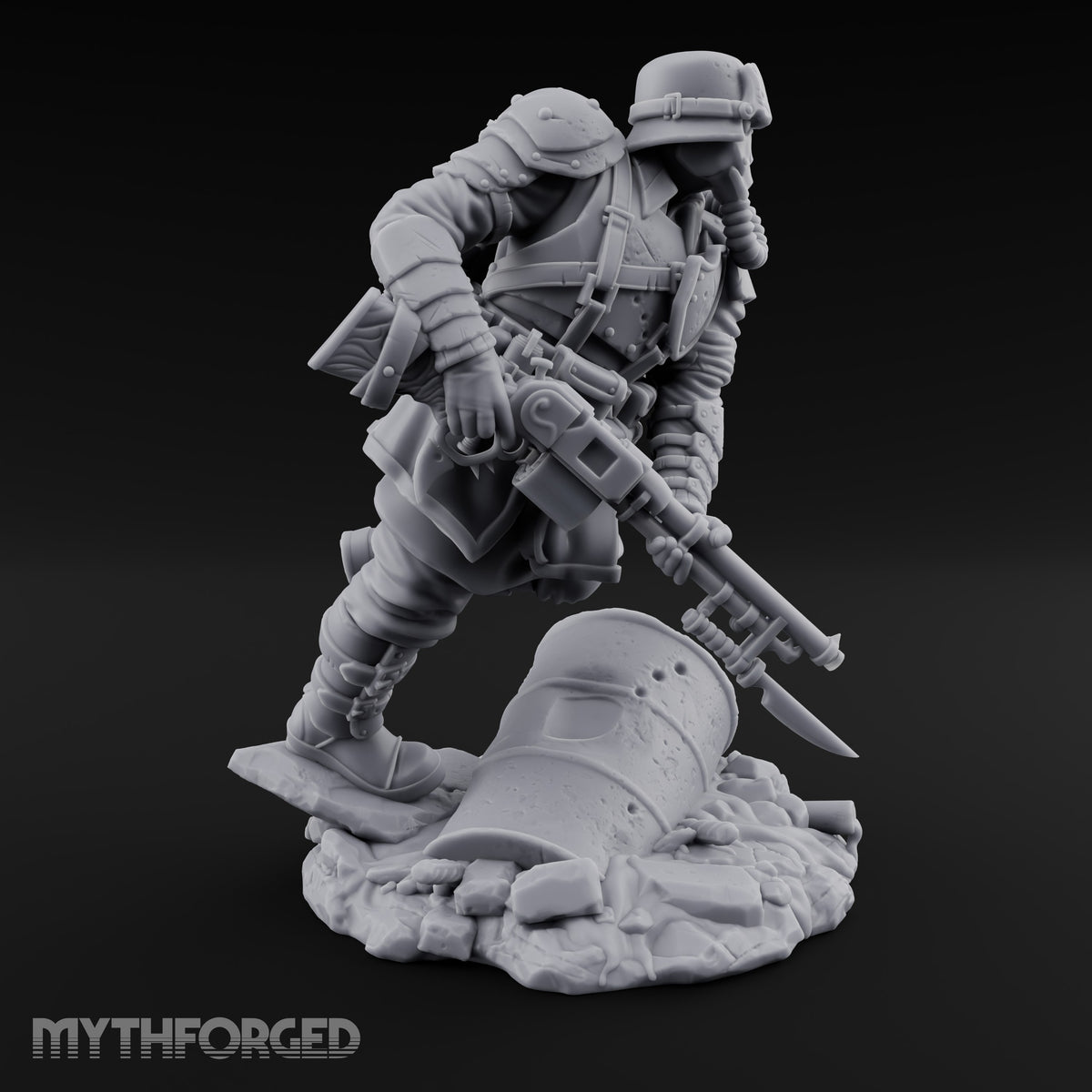 Breathing Through Brass Hoses Human Gas-Masked Shocktroopers — C · No FX