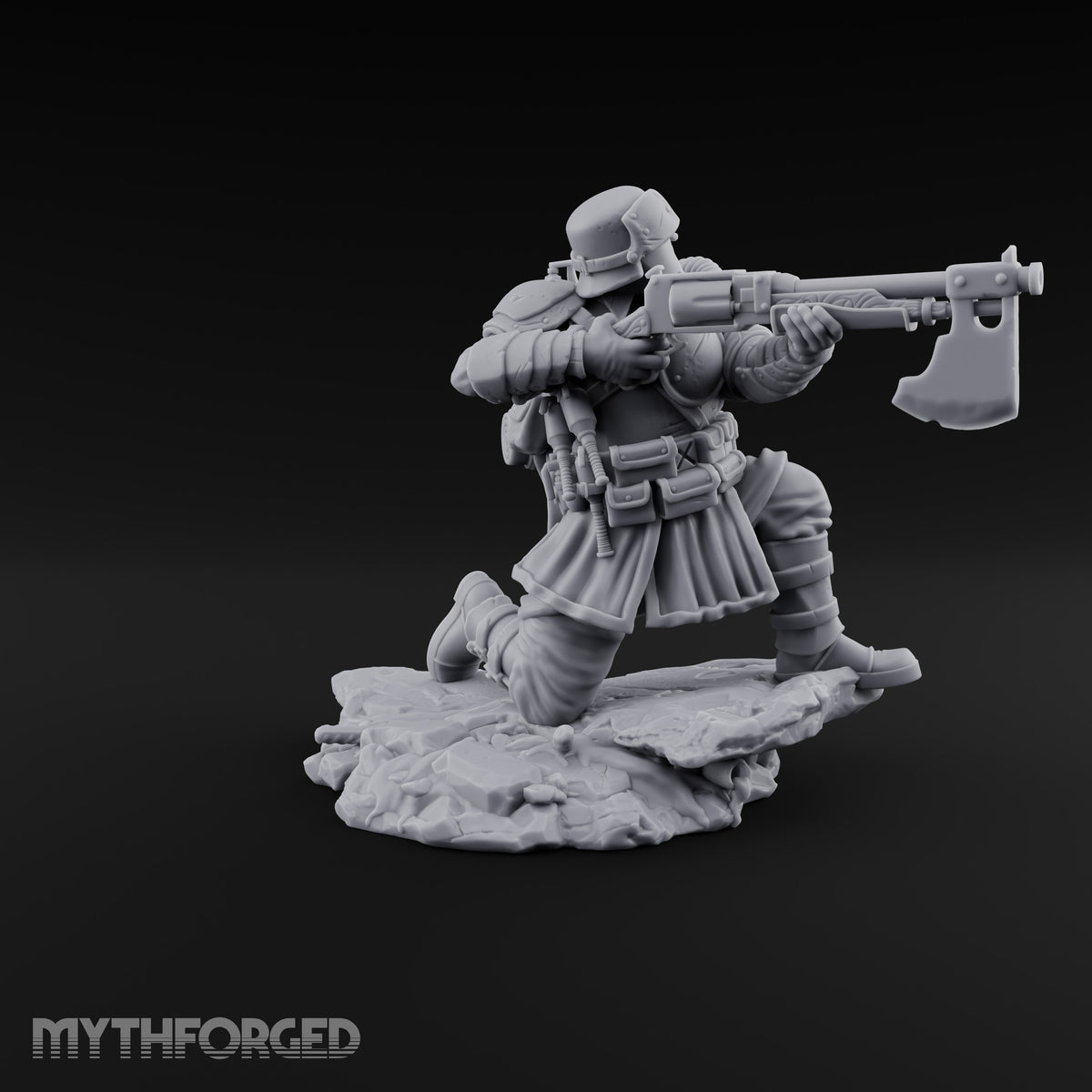 Breathing Through Brass Hoses Human Gas-Masked Shocktrooper D