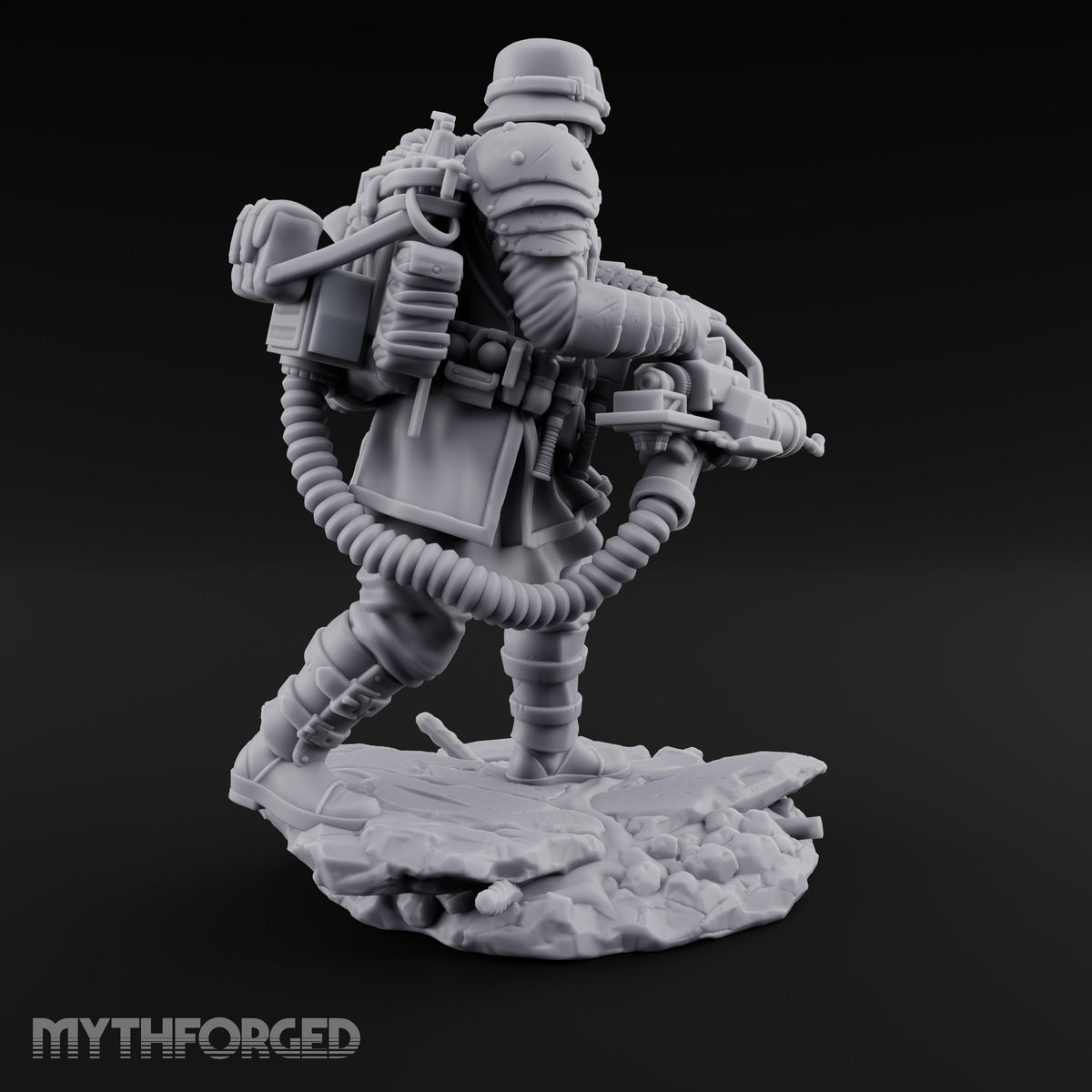 Breathing Through Brass Hoses Human Gas-Masked Shocktrooper E — No FX