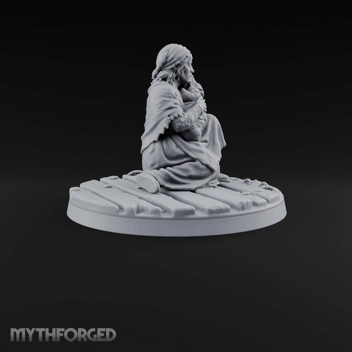 Making Ends Meet Human Slum Dweller A Miniature for Dungeons and Dragons, Pathfinder or other TTRPGs