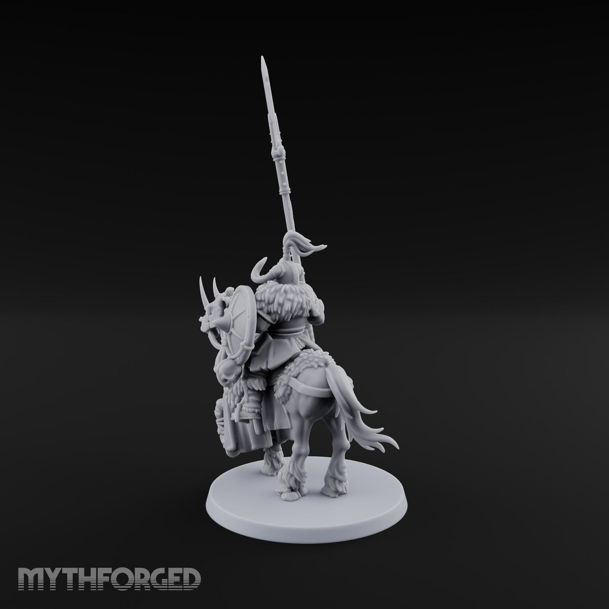 Hooves Thunder, Horns Gleam Human Horned Cavalry Warrior A