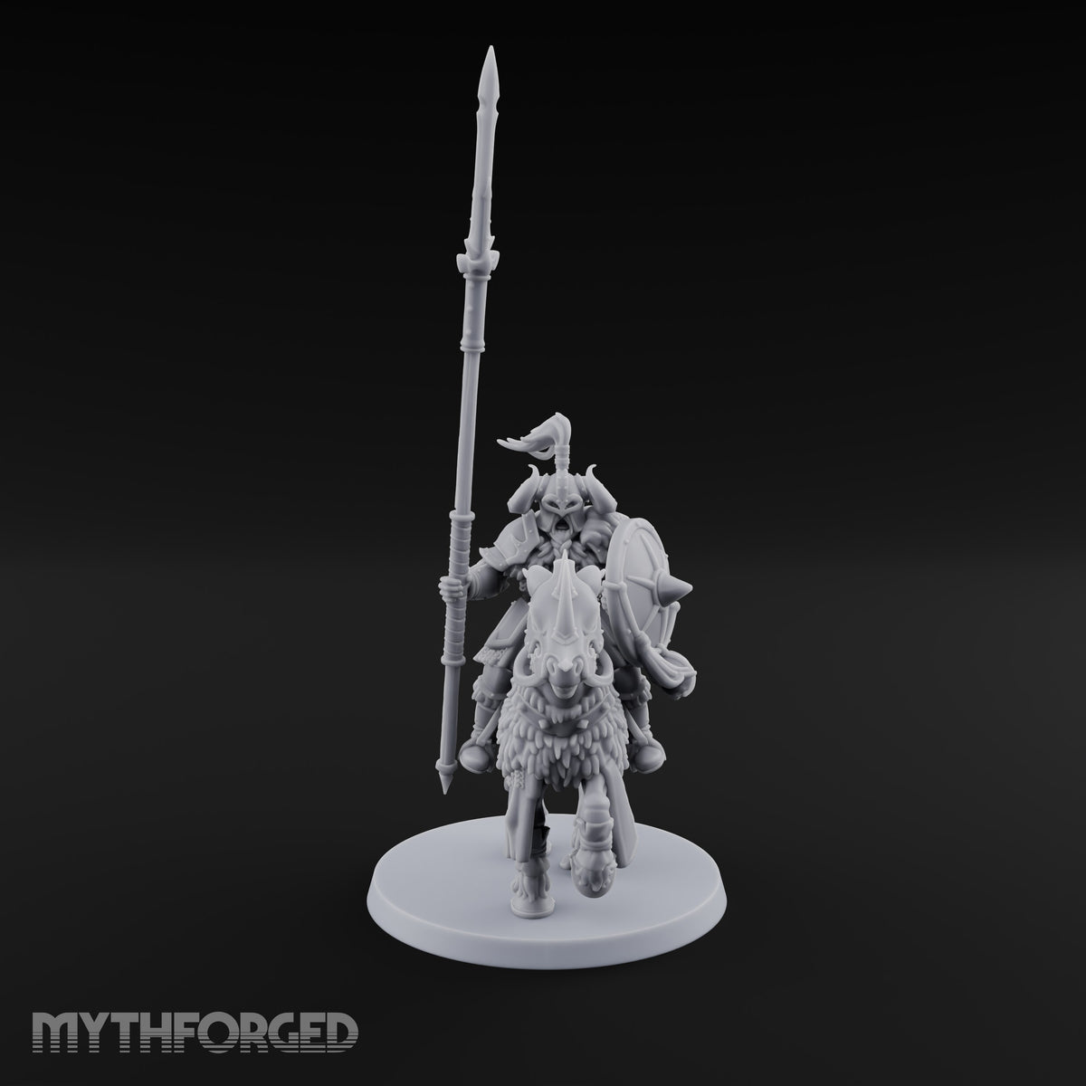 Hooves Thunder, Horns Gleam Human Horned Cavalry Warrior A