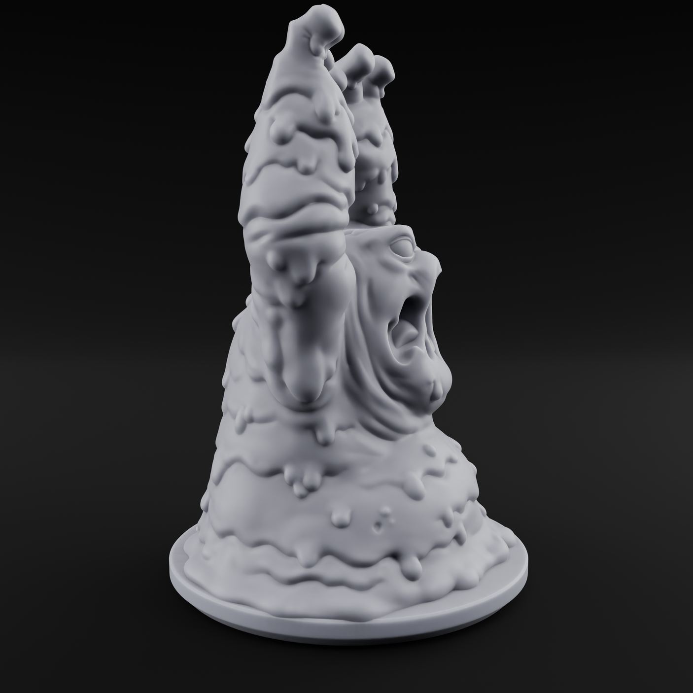 Grabby Screaming Golem Mud Monster Miniature for Dungeons and Dragons, Pathfinder or other TTRPGs