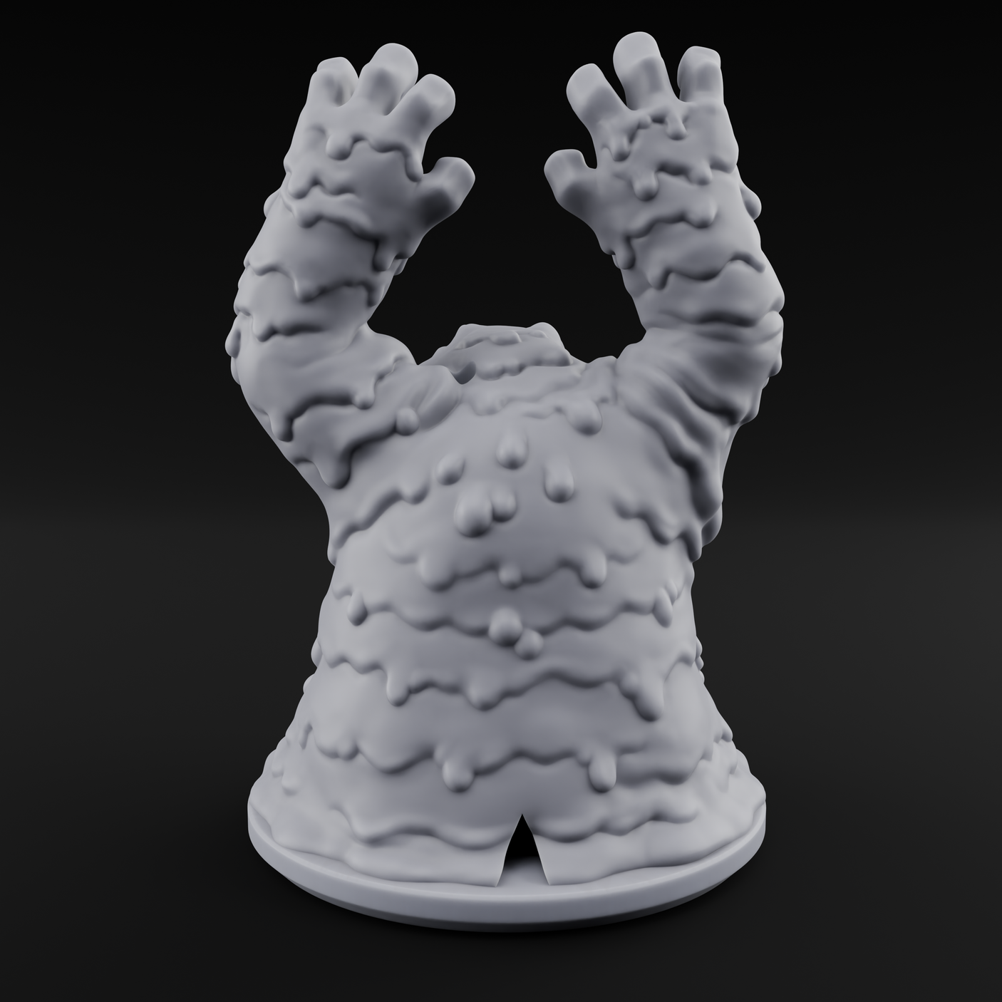 Grabby Screaming Golem Mud Monster Miniature for Dungeons and Dragons, Pathfinder or other TTRPGs