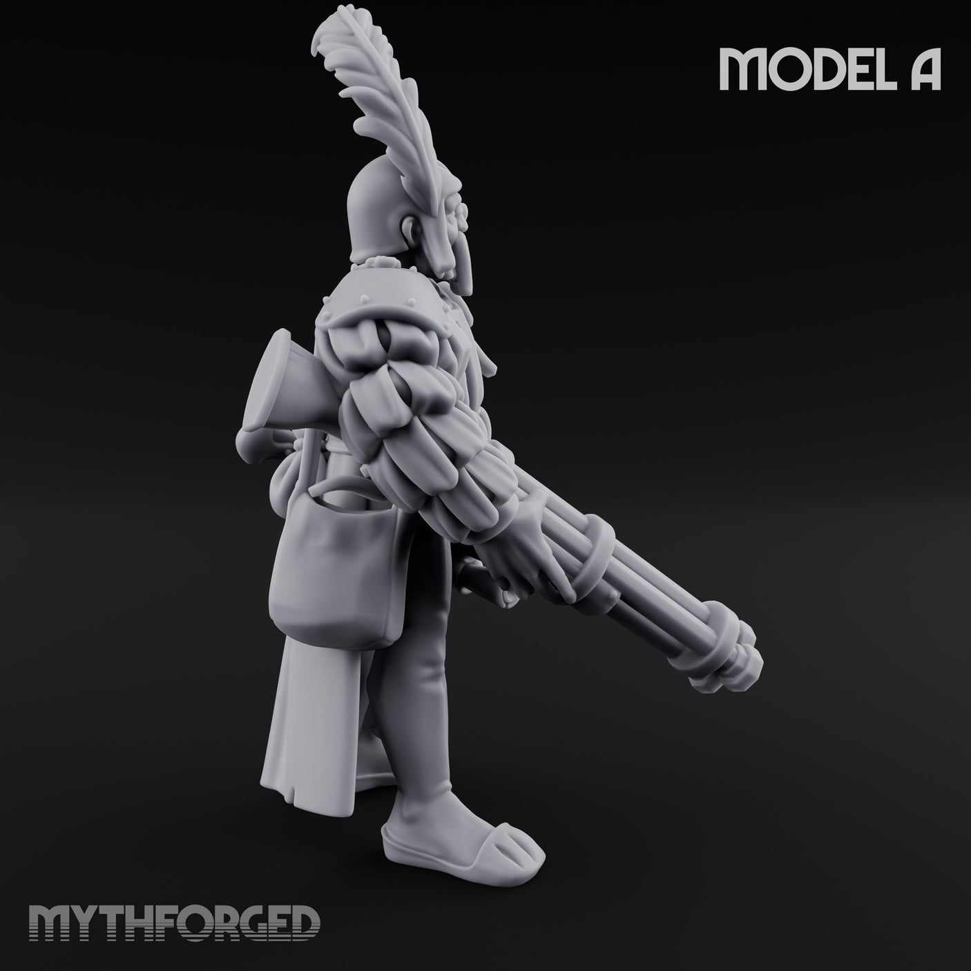 Multi Barrelled Levelling Human Engineer A Miniature for Dungeons and Dragons, Pathfinder or other TTRPGs