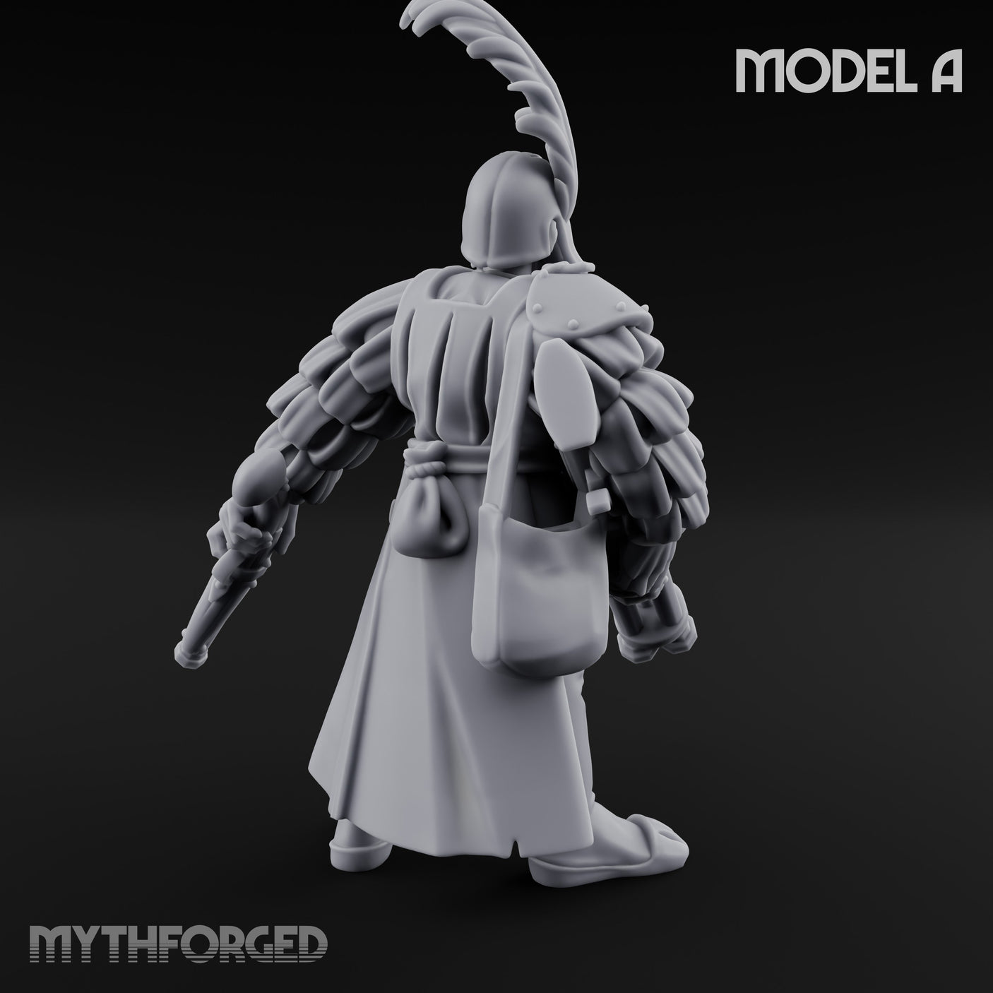 Multi Barrelled Levelling Human Engineer A Miniature for Dungeons and Dragons, Pathfinder or other TTRPGs