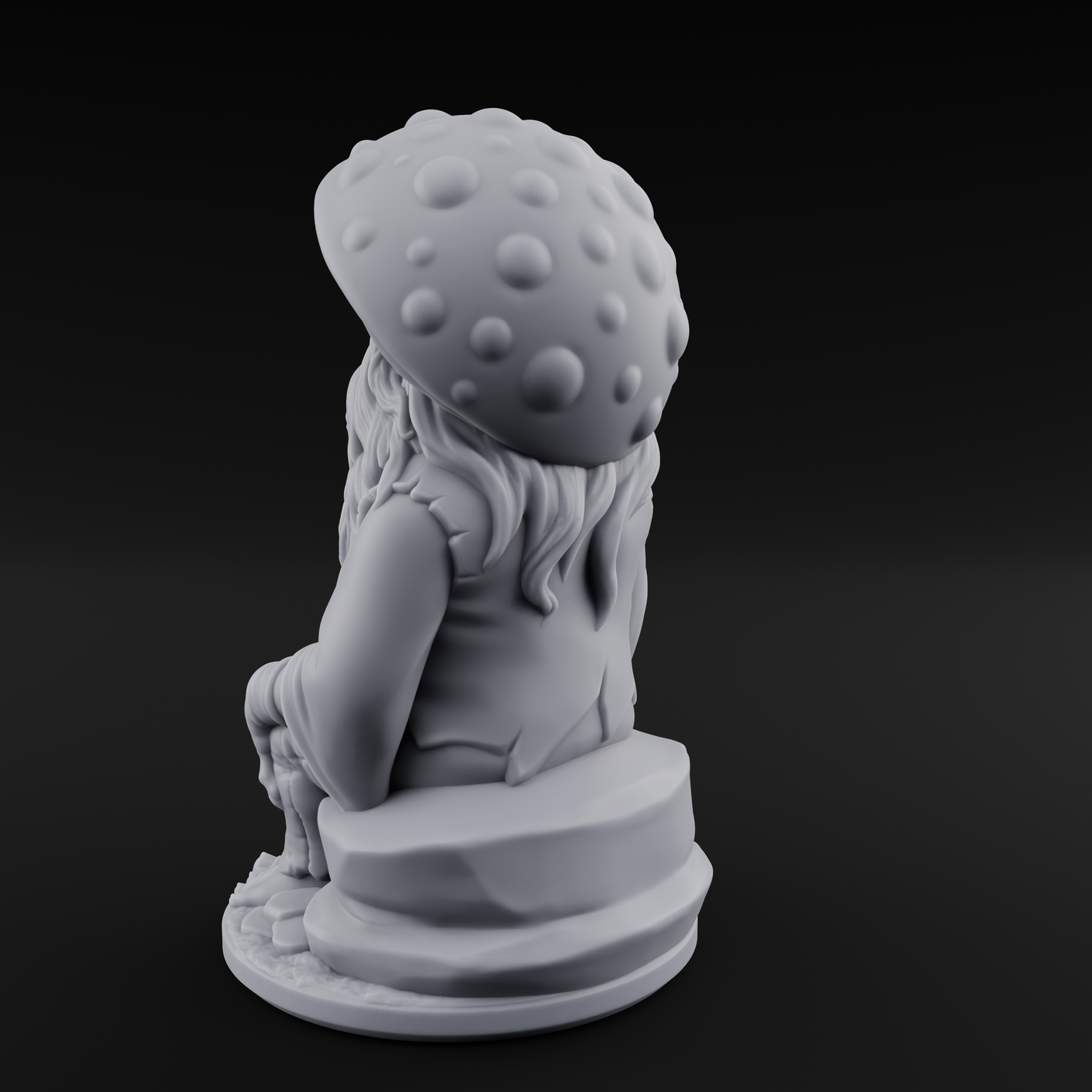 Beard Dragging Gnome Druid Miniature for Dungeons and Dragons, Pathfinder or other TTRPGs