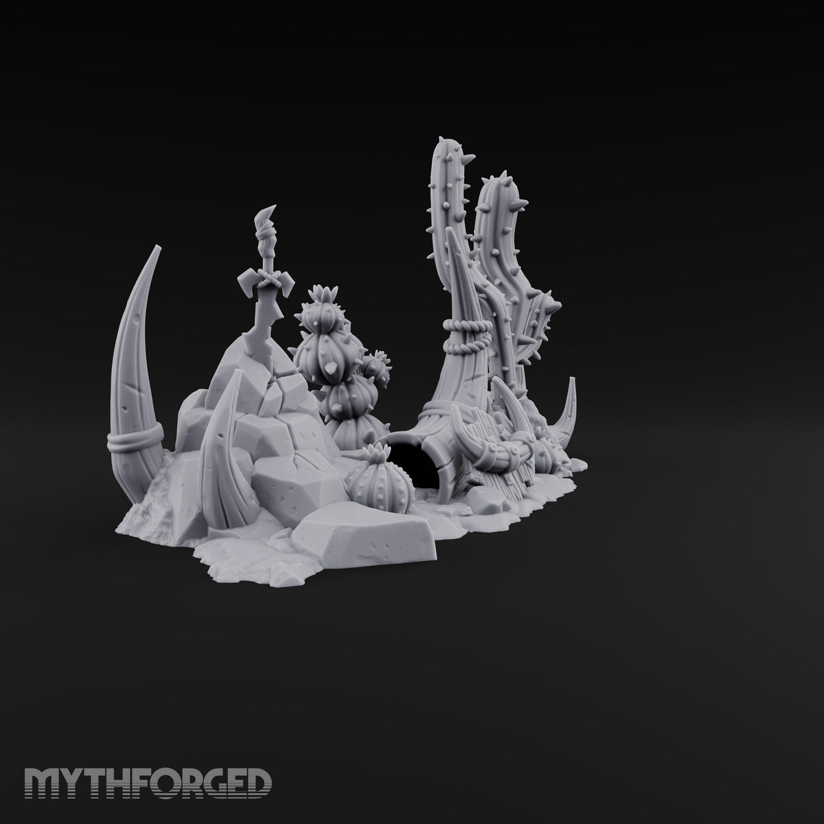 Where the Badlands Grow Teeth Horned Badlands Terrain Piece F