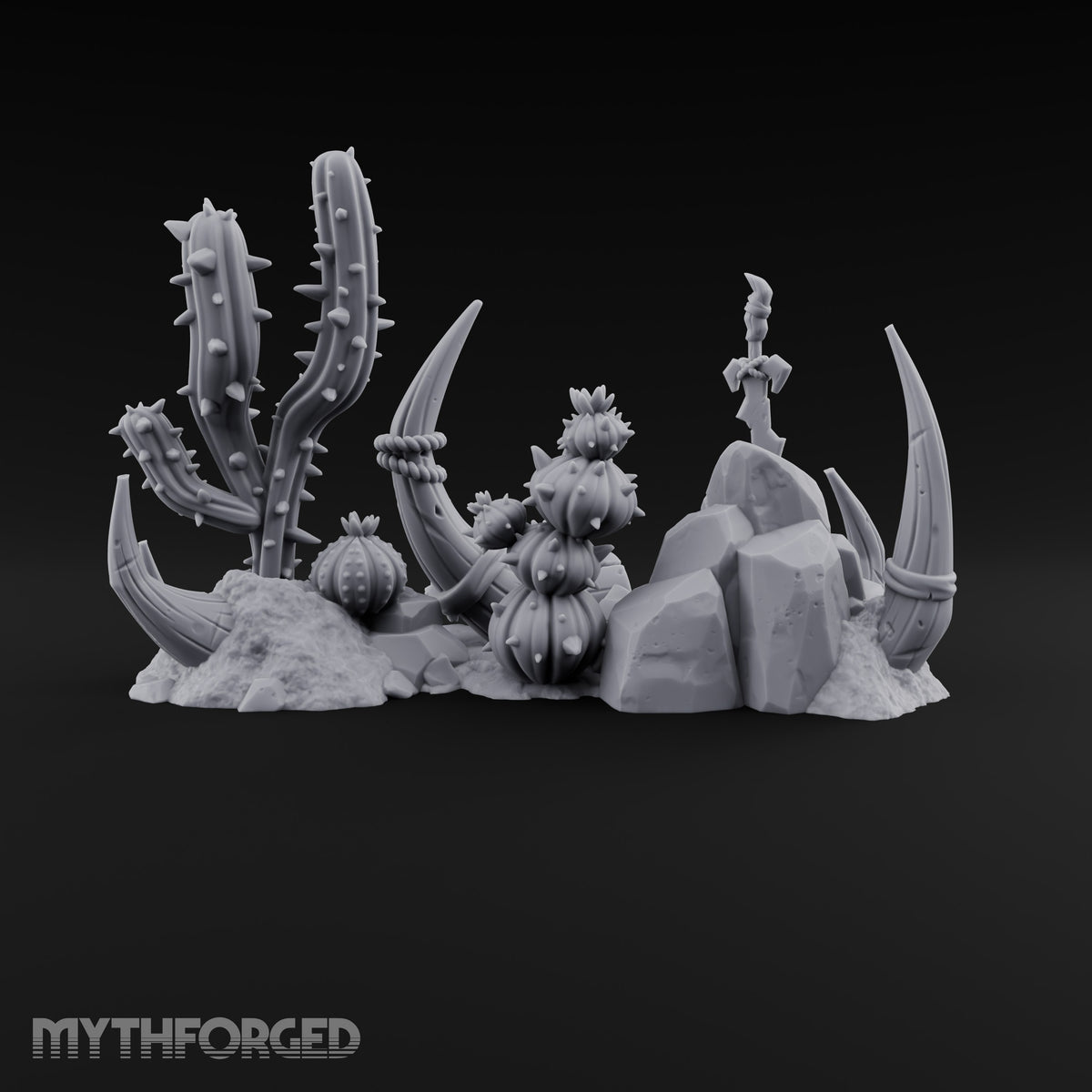 Where the Badlands Grow Teeth Horned Badlands Terrain Piece F