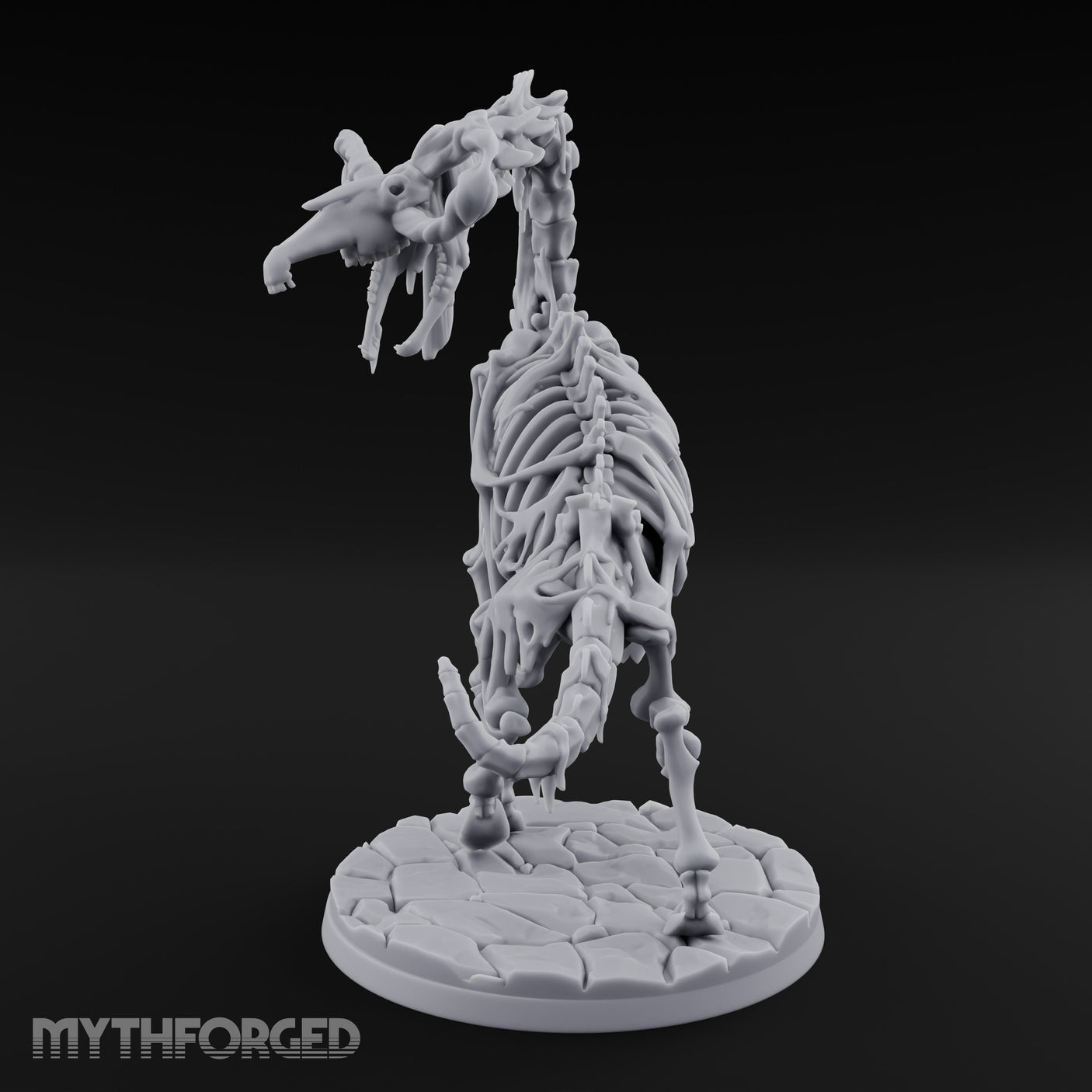 Neck Craning Rearing Skeleton Strider Miniature for Dungeons and Dragons, Pathfinder or other TTRPGs