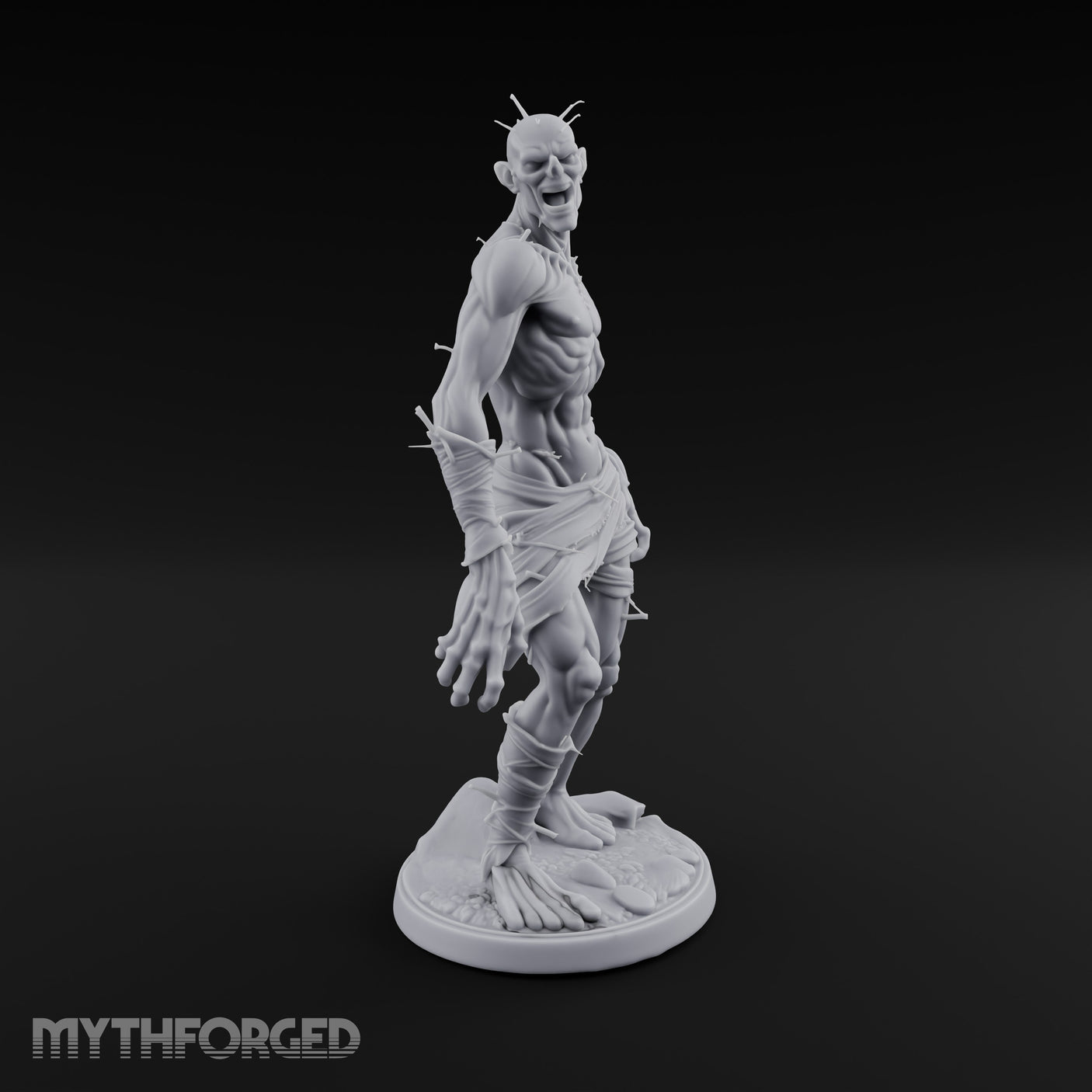 Needle Pierced Lurching Zombie Wraith Miniature for Dungeons and Dragons, Pathfinder or other TTRPGs
