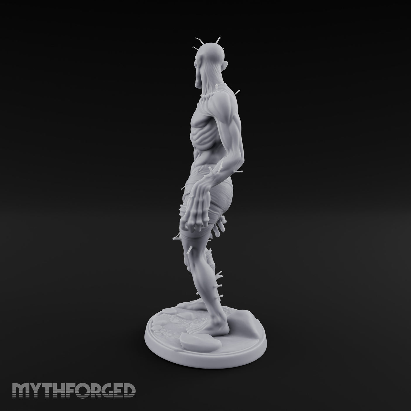 Needle Pierced Lurching Zombie Wraith Miniature for Dungeons and Dragons, Pathfinder or other TTRPGs