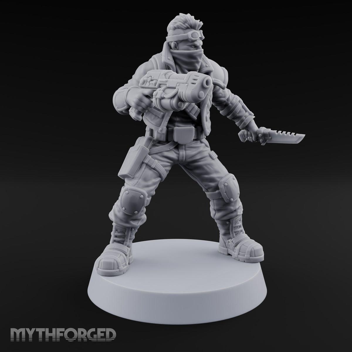 Rookies With Loaded Attitude Human Raider B — Plasma Pistol & Combat Knife