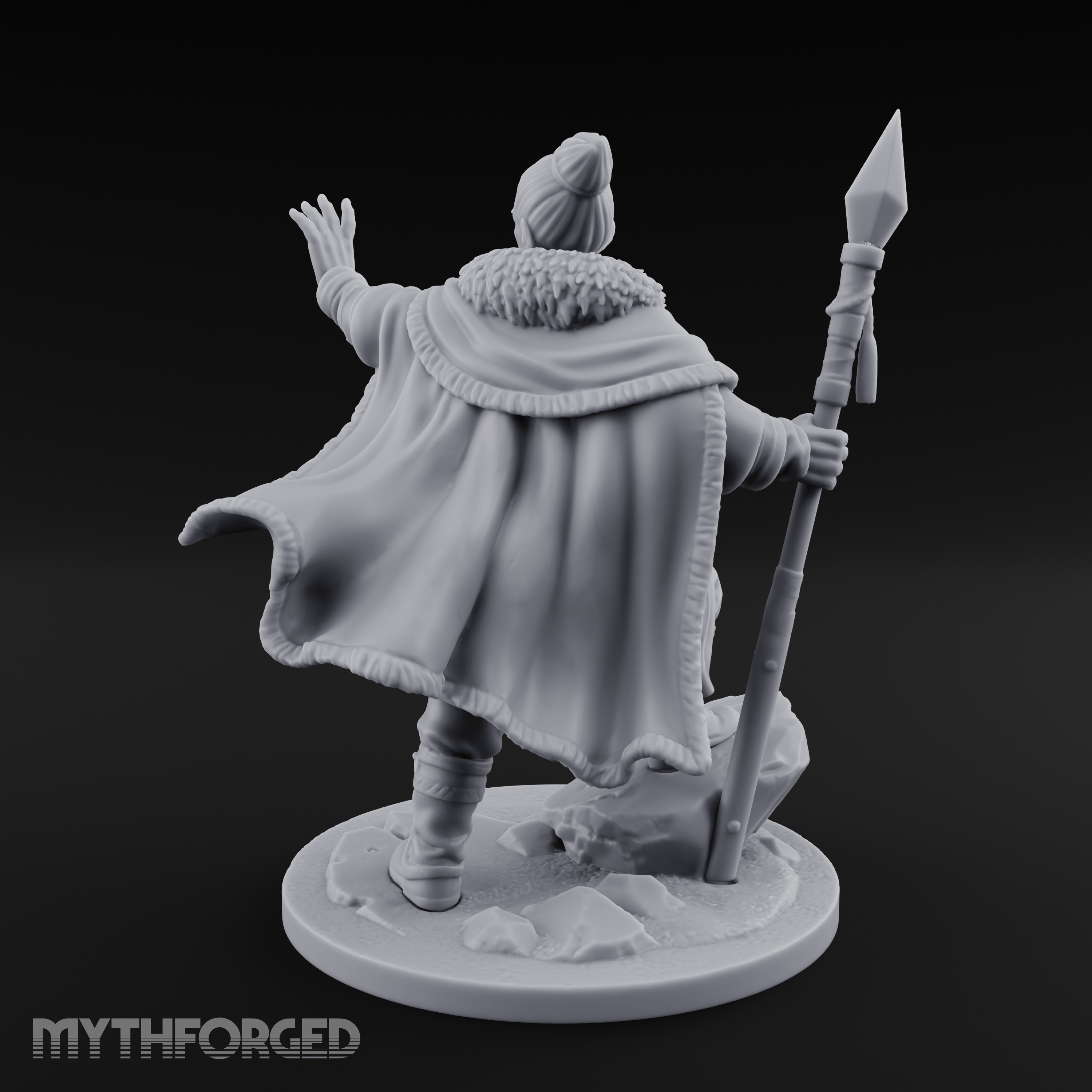 One Arm Raised Proclaiming Human Warlord