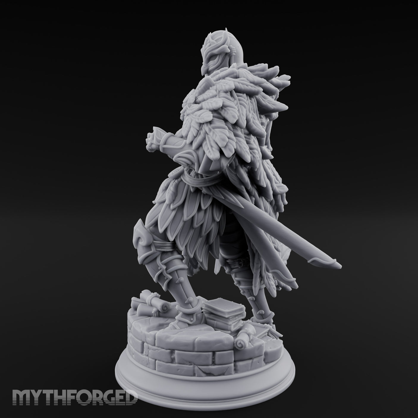 Night of the Owl Human Paladin Miniature for Dungeons and Dragons, Pathfinder or other TTRPGs