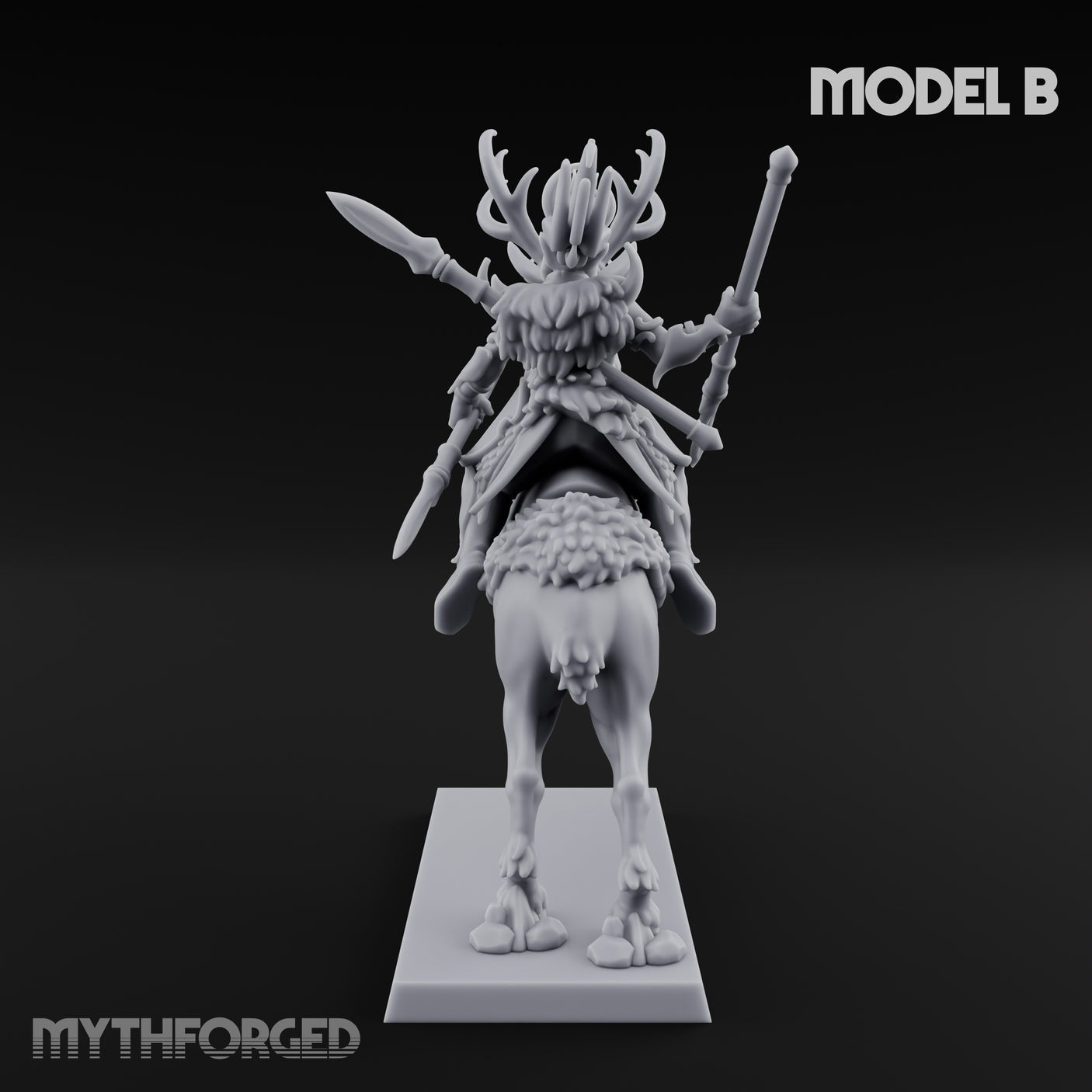 Antlered Tribe Forest Centaur B Miniature for Dungeons and Dragons, Pathfinder or other TTRPGs