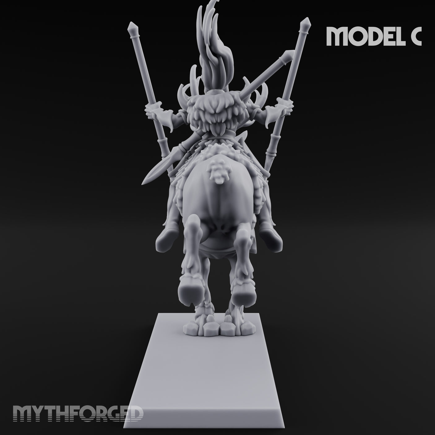 Antlered Tribe Forest Centaur C Miniature for Dungeons and Dragons, Pathfinder or other TTRPGs