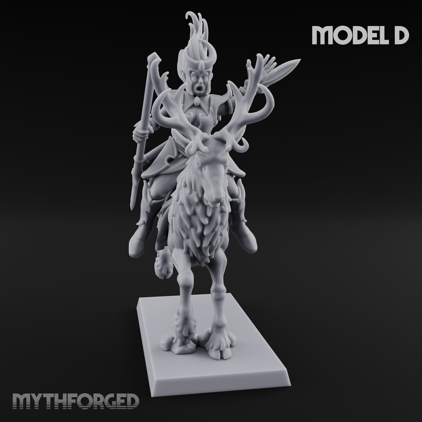 Antlered Tribe Forest Centaur D Miniature for Dungeons and Dragons, Pathfinder or other TTRPGs