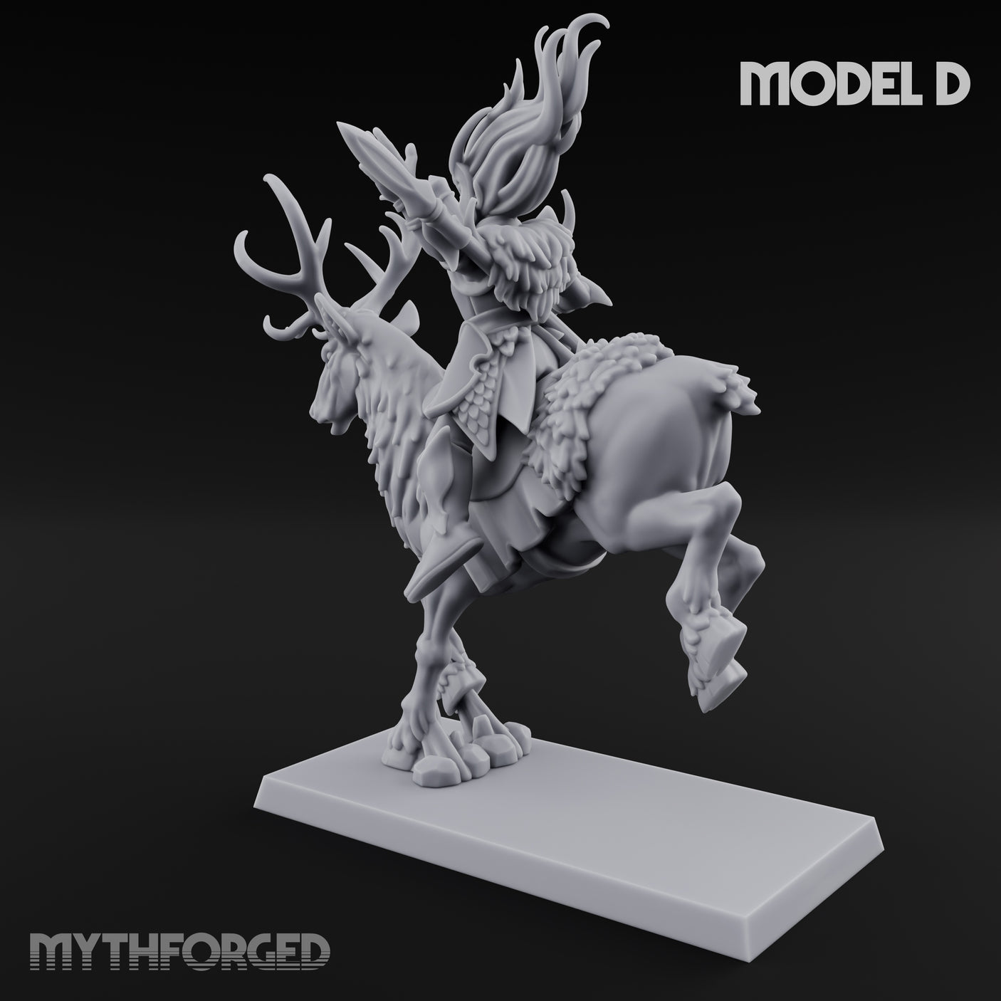 Antlered Tribe Forest Centaur D Miniature for Dungeons and Dragons, Pathfinder or other TTRPGs