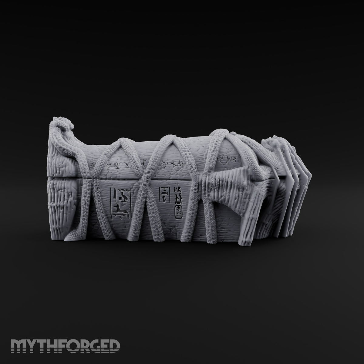 Wrapped for Eternity Mummy Tomb Prop C Miniature for Dungeons and Dragons, Pathfinder or other TTRPGs