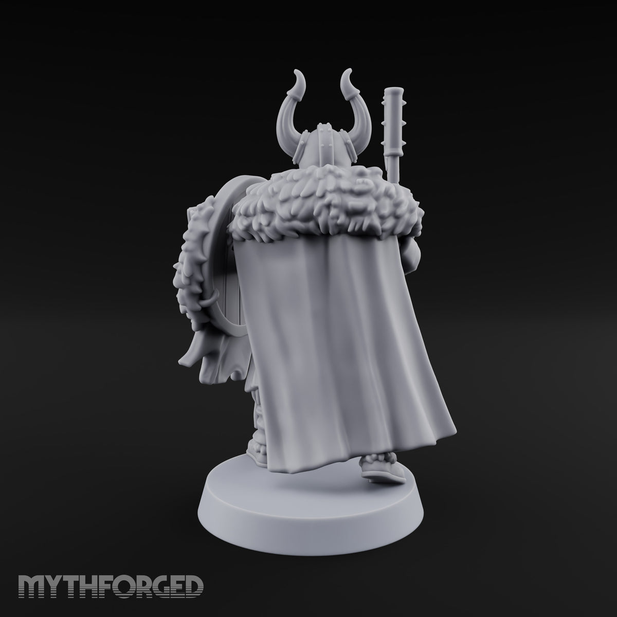 Shields Locked, Horns Lowered Human Huscarl Warrior B