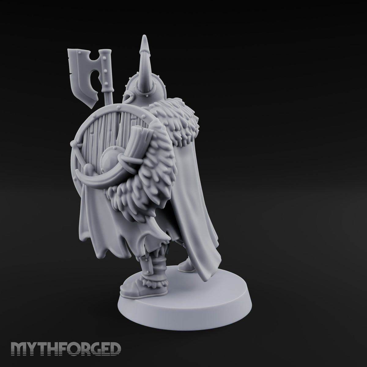 Shields Locked, Horns Lowered Human Huscarl Warrior B