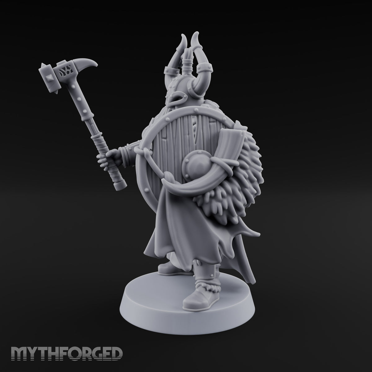 Shields Locked, Horns Lowered Human Huscarl Warrior G