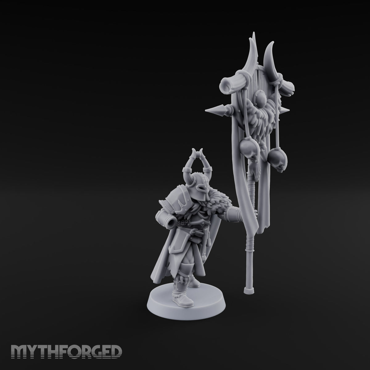 Shields Locked, Horns Lowered Human Huscarl Warrior I