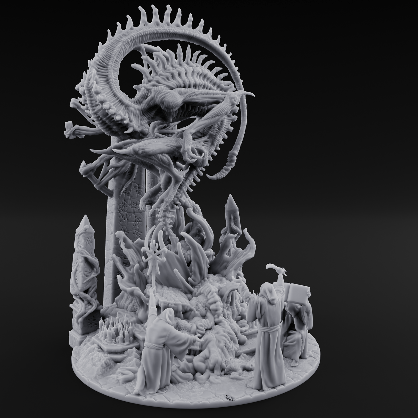 Awaking Nyarlathotep Miniature for Dungeons and Dragons, Pathfinder or other TTRPGs