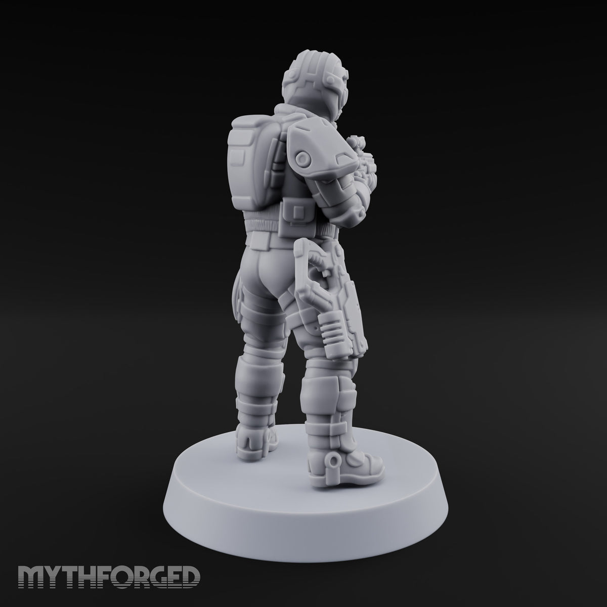 Badge Heavy, Patience Thin Human Sci-Fi Police Officer D
