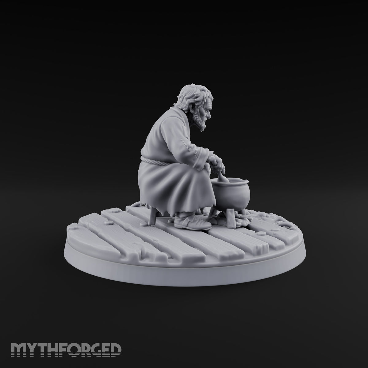 Making Ends Meet Human Slum Dweller B Miniature for Dungeons and Dragons, Pathfinder or other TTRPGs