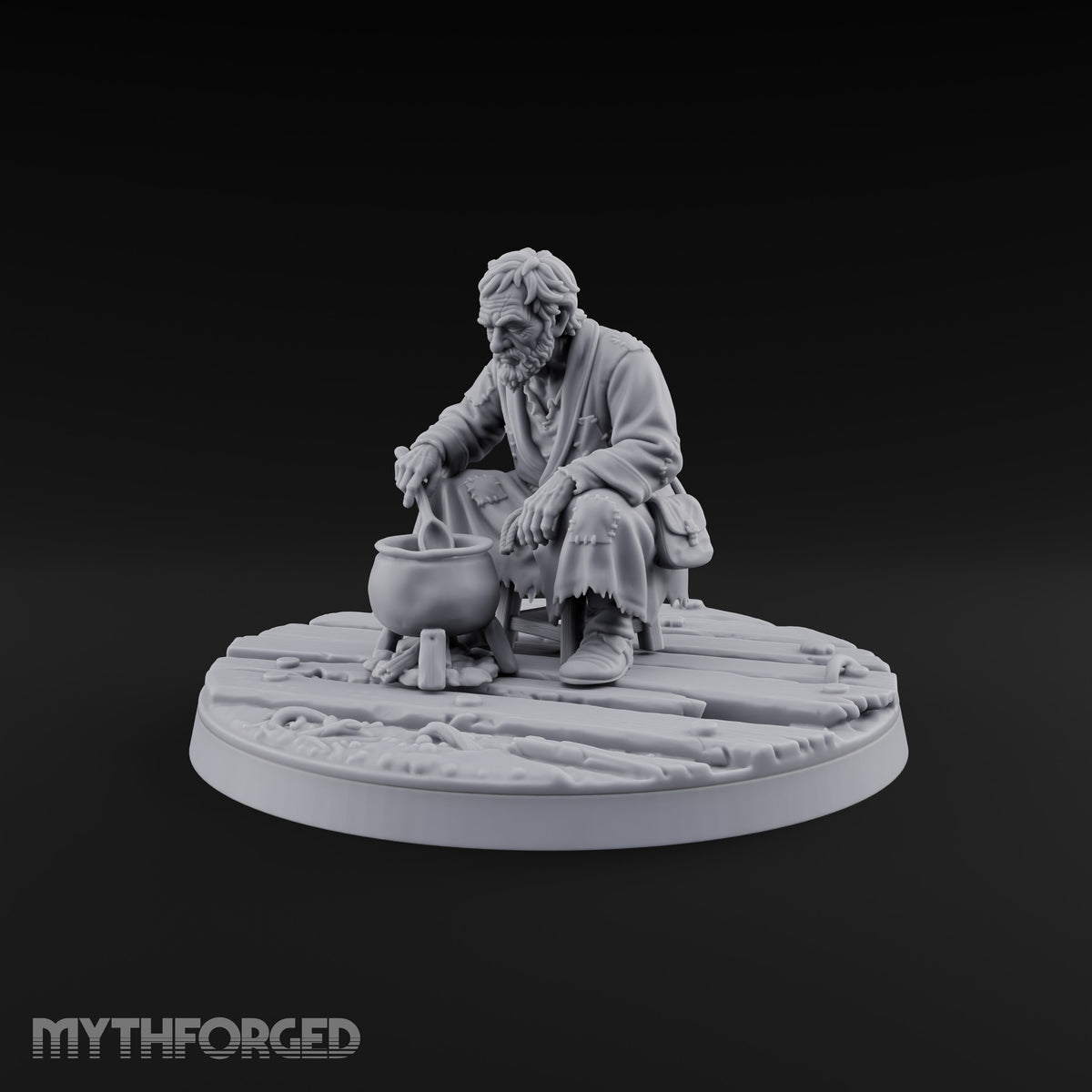 Making Ends Meet Human Slum Dweller B Miniature for Dungeons and Dragons, Pathfinder or other TTRPGs