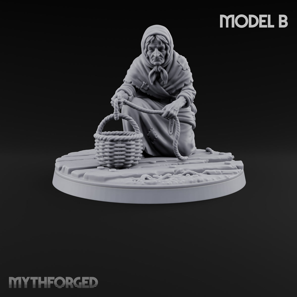 Heeding the Water Human Cultist B Miniature for Dungeons and Dragons, Pathfinder or other TTRPGs