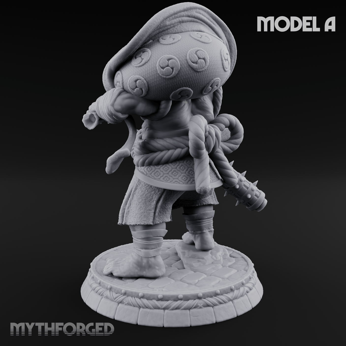 Turned Townsfolk Oni Fighters A Miniature for Dungeons and Dragons, Pathfinder or other TTRPGs
