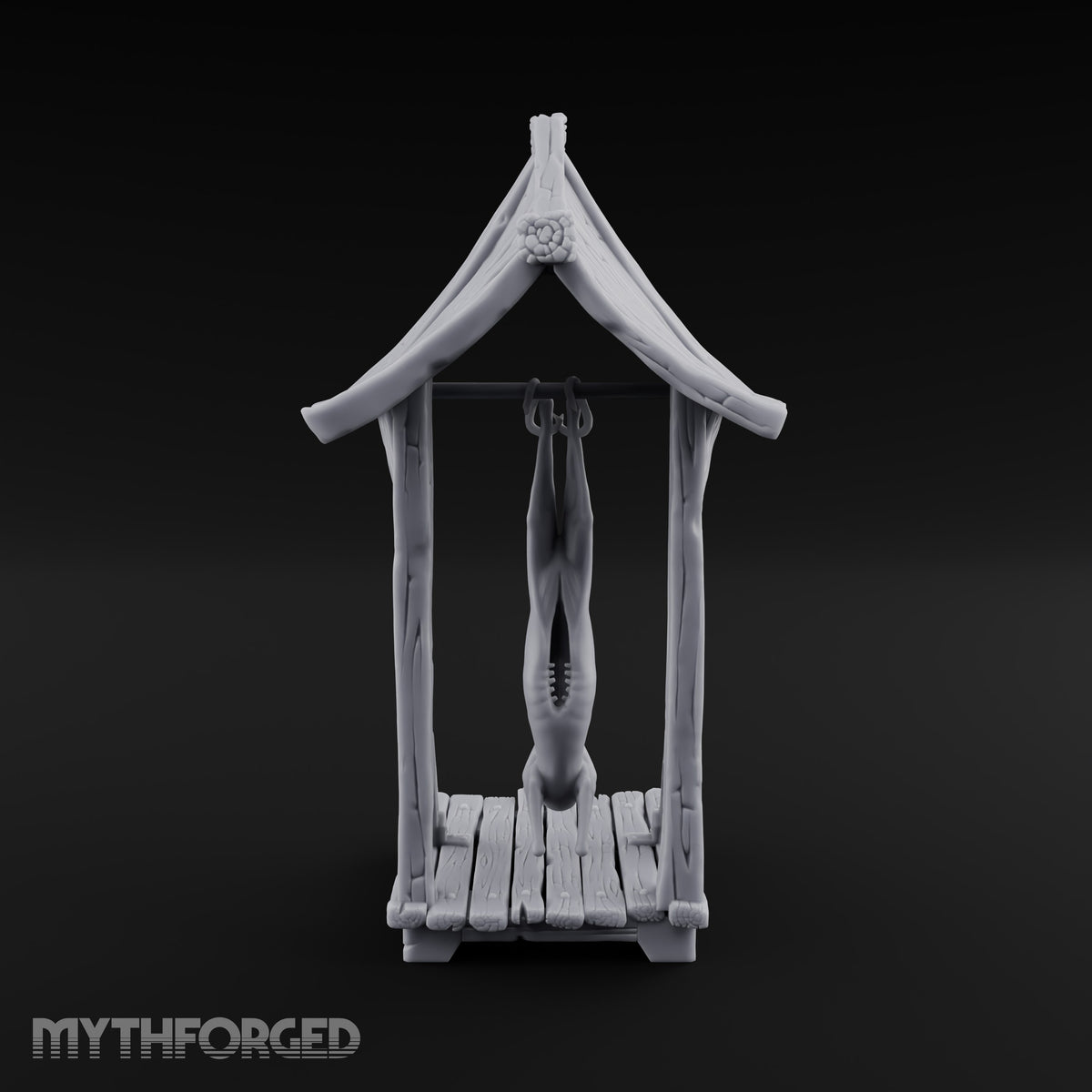 Carcass Hangs, Customers Gather Orc Butcher Market Terrain B
