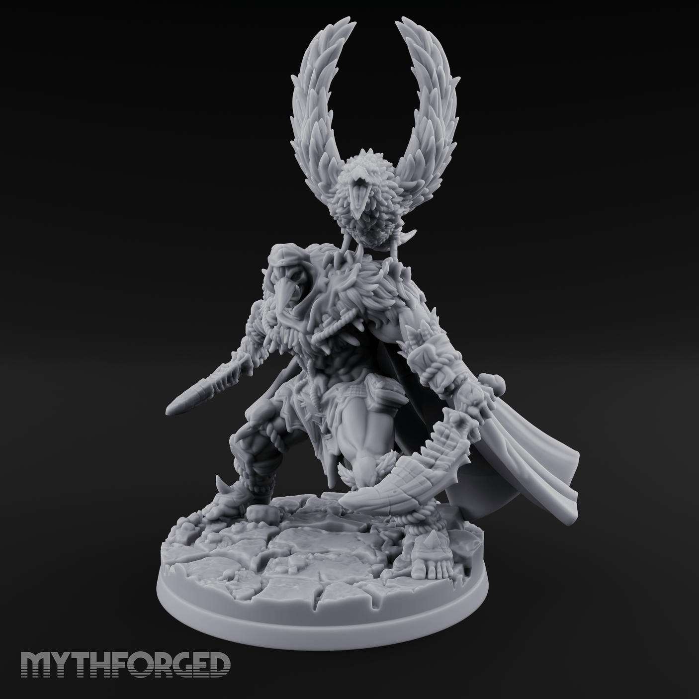 Raven Friend Hobgoblin Rogue Miniature for Dungeons and Dragons, Pathfinder or other TTRPGs