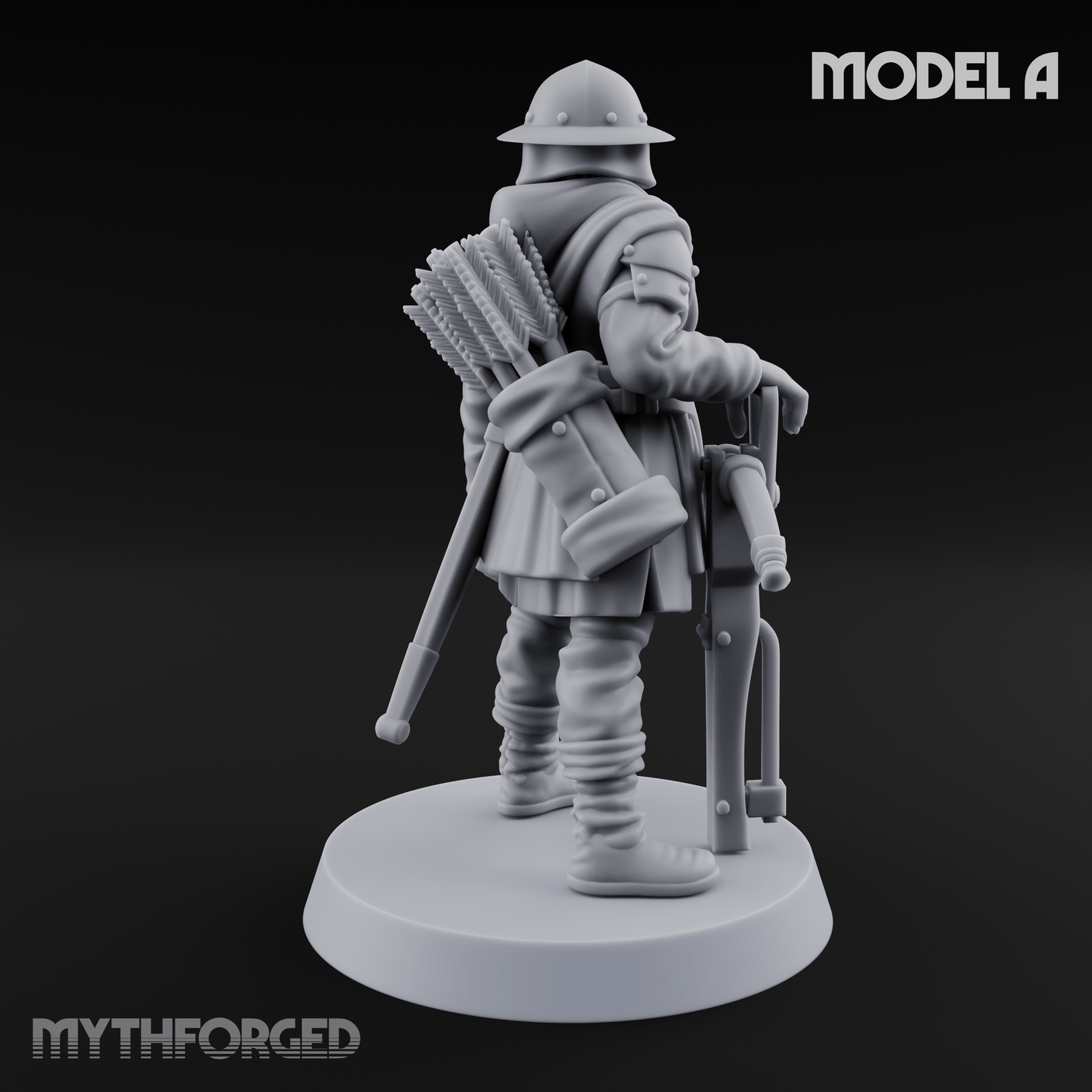 Shouldering The Load Human Crossbowwomen A Miniature for Dungeons and Dragons, Pathfinder or other TTRPGs