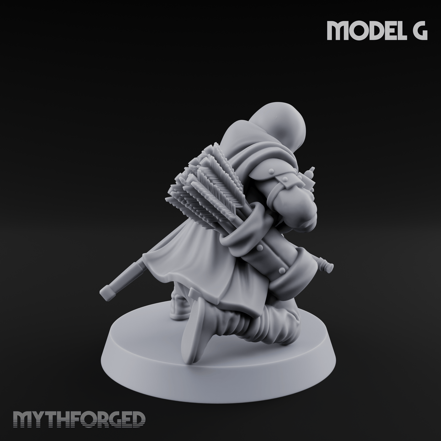 Shouldering The Load Human Crossbowwomen G Miniature for Dungeons and Dragons, Pathfinder or other TTRPGs