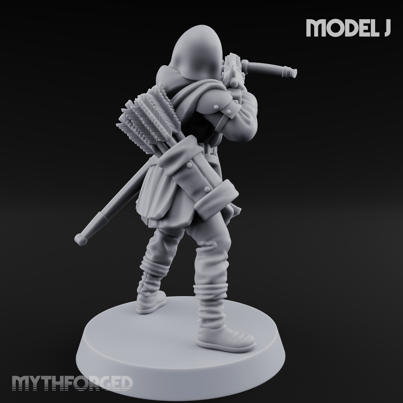 Shouldering The Load Human Crossbowwomen J Miniature for Dungeons and Dragons, Pathfinder or other TTRPGs