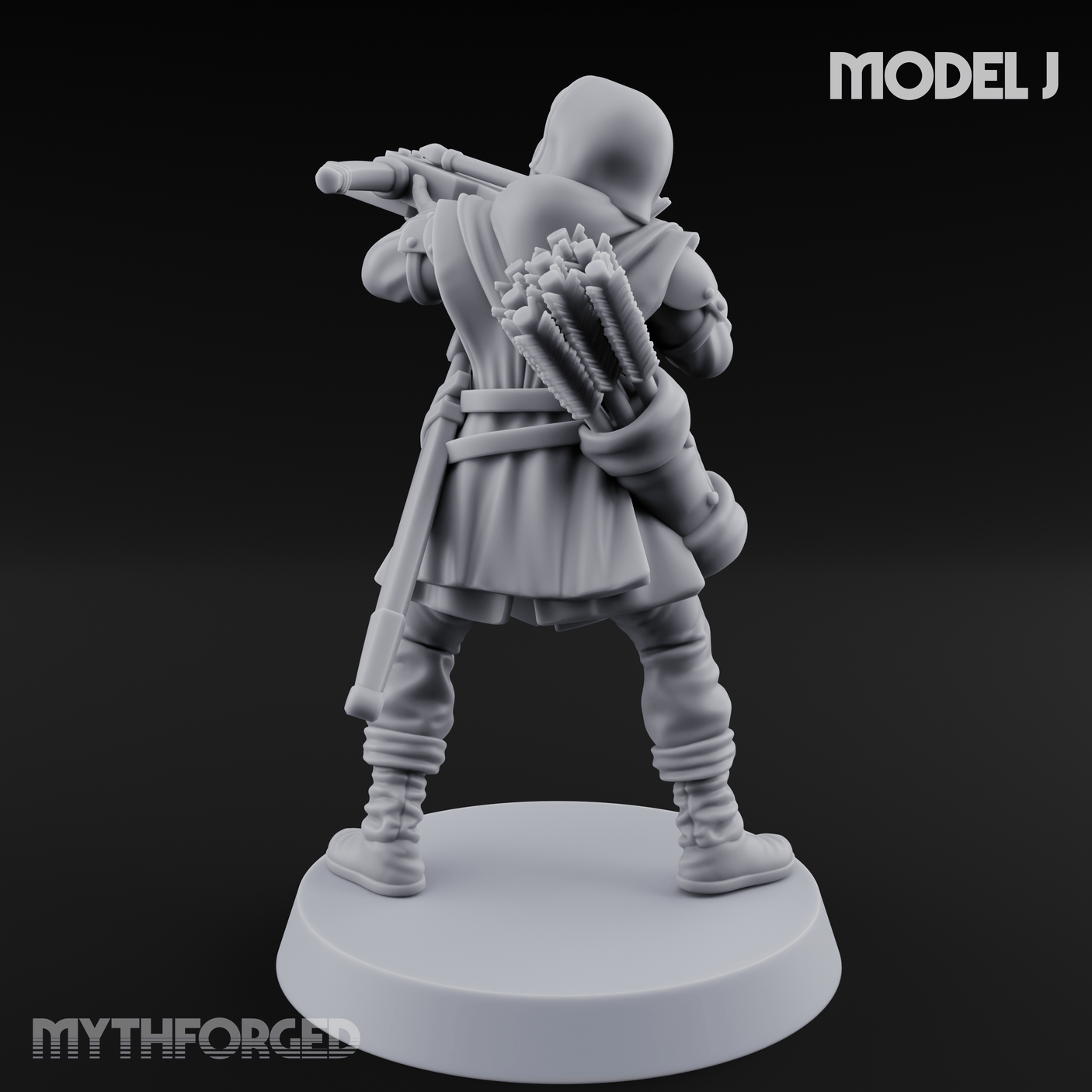 Shouldering The Load Human Crossbowwomen J Miniature for Dungeons and Dragons, Pathfinder or other TTRPGs