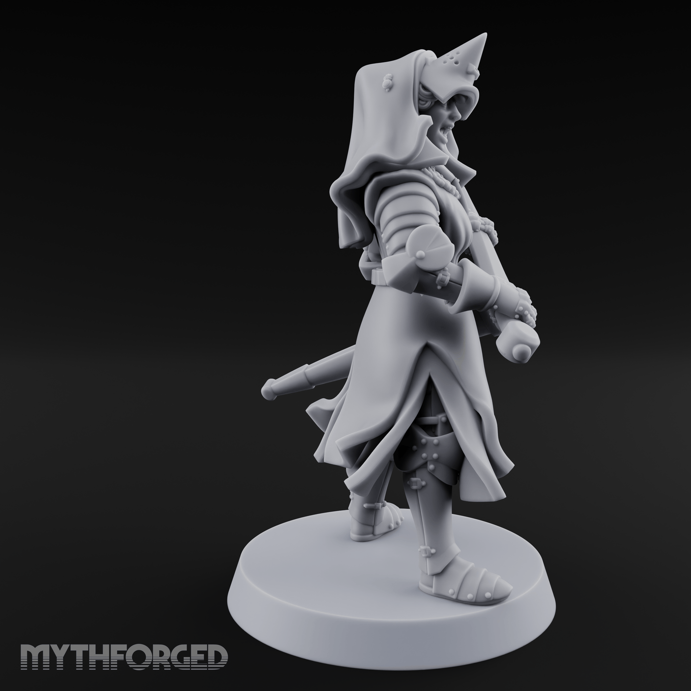Shouldering The Load Human Warrior Miniature for Dungeons and Dragons, Pathfinder or other TTRPGs