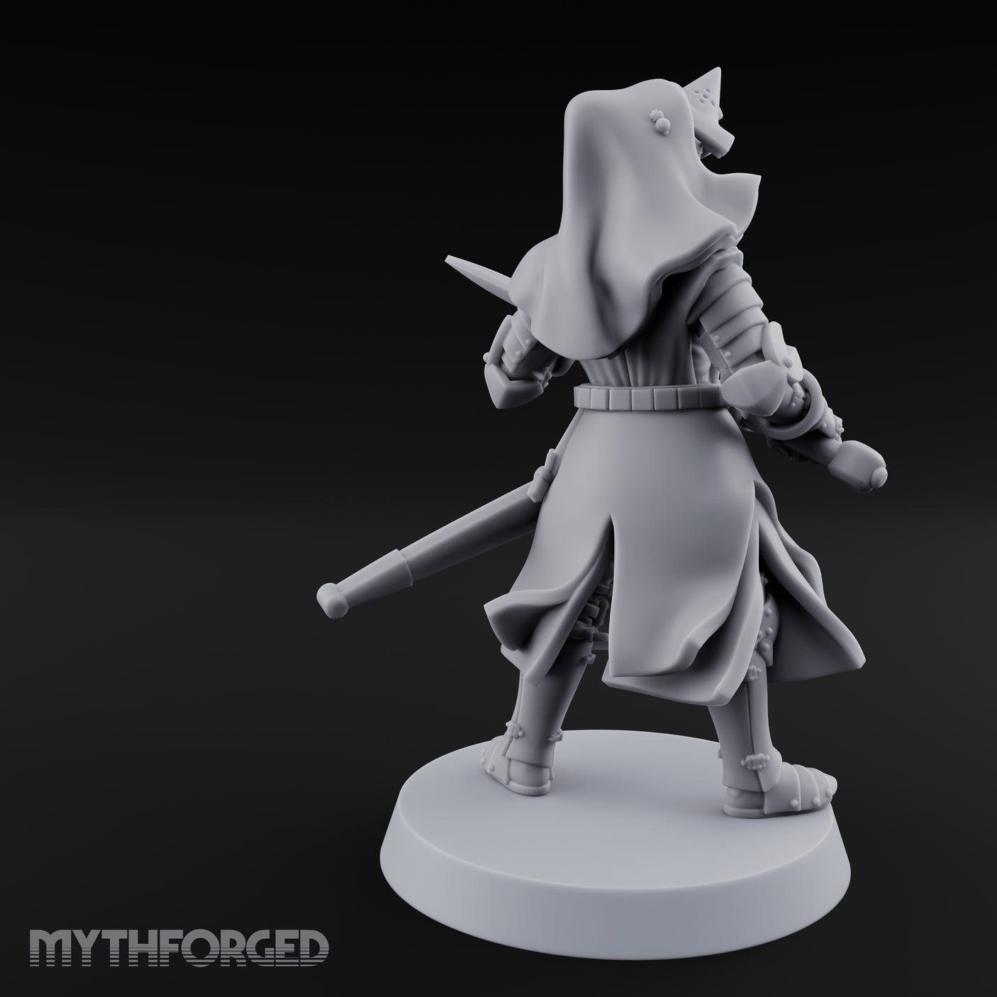 Shouldering The Load Human Warrior Miniature for Dungeons and Dragons, Pathfinder or other TTRPGs