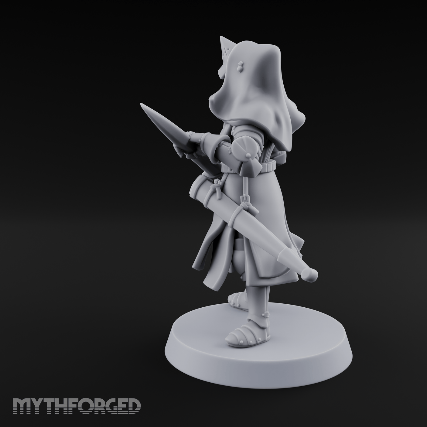 Shouldering The Load Human Warrior Miniature for Dungeons and Dragons, Pathfinder or other TTRPGs