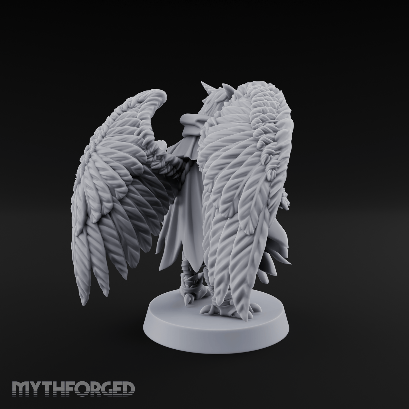 Scrolls Clutching Aarakocra Wizard Miniature for Dungeons and Dragons, Pathfinder or other TTRPGs