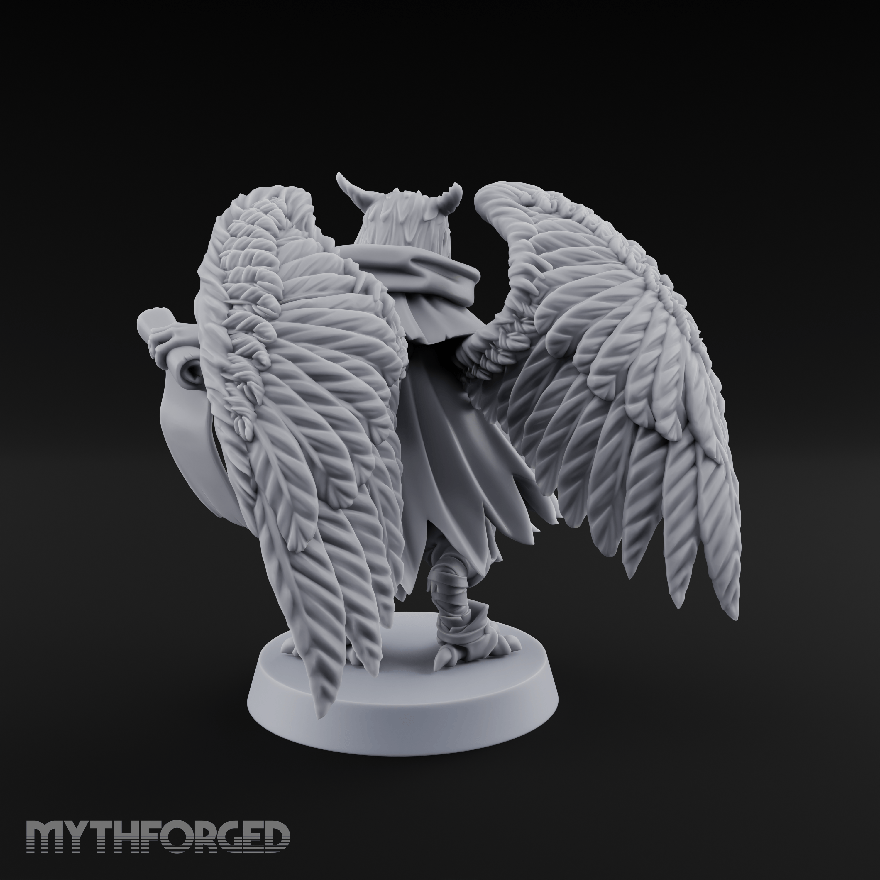 Scrolls Clutching Aarakocra Wizard