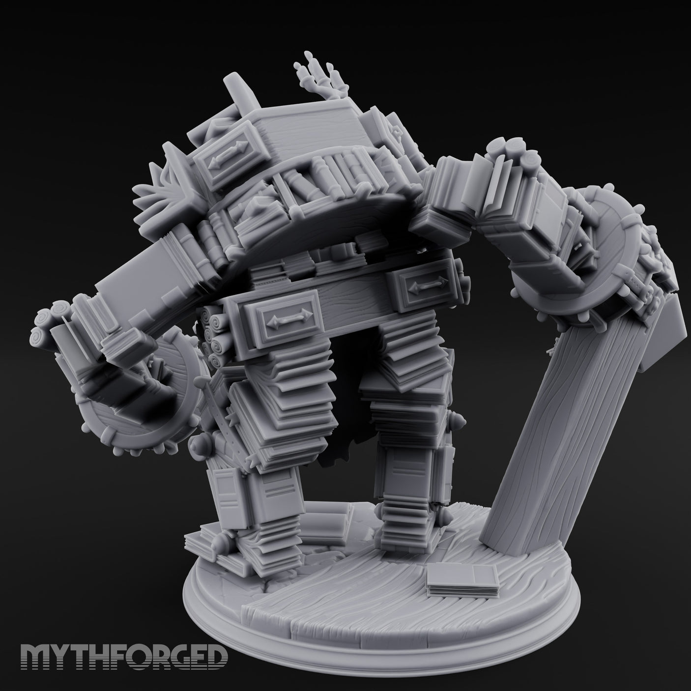 Pages Piling Up Book Golem Miniature for Dungeons and Dragons, Pathfinder or other TTRPGs