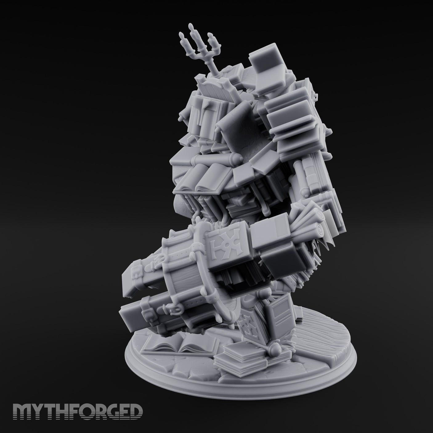 Pages Piling Up Book Golem Miniature for Dungeons and Dragons, Pathfinder or other TTRPGs