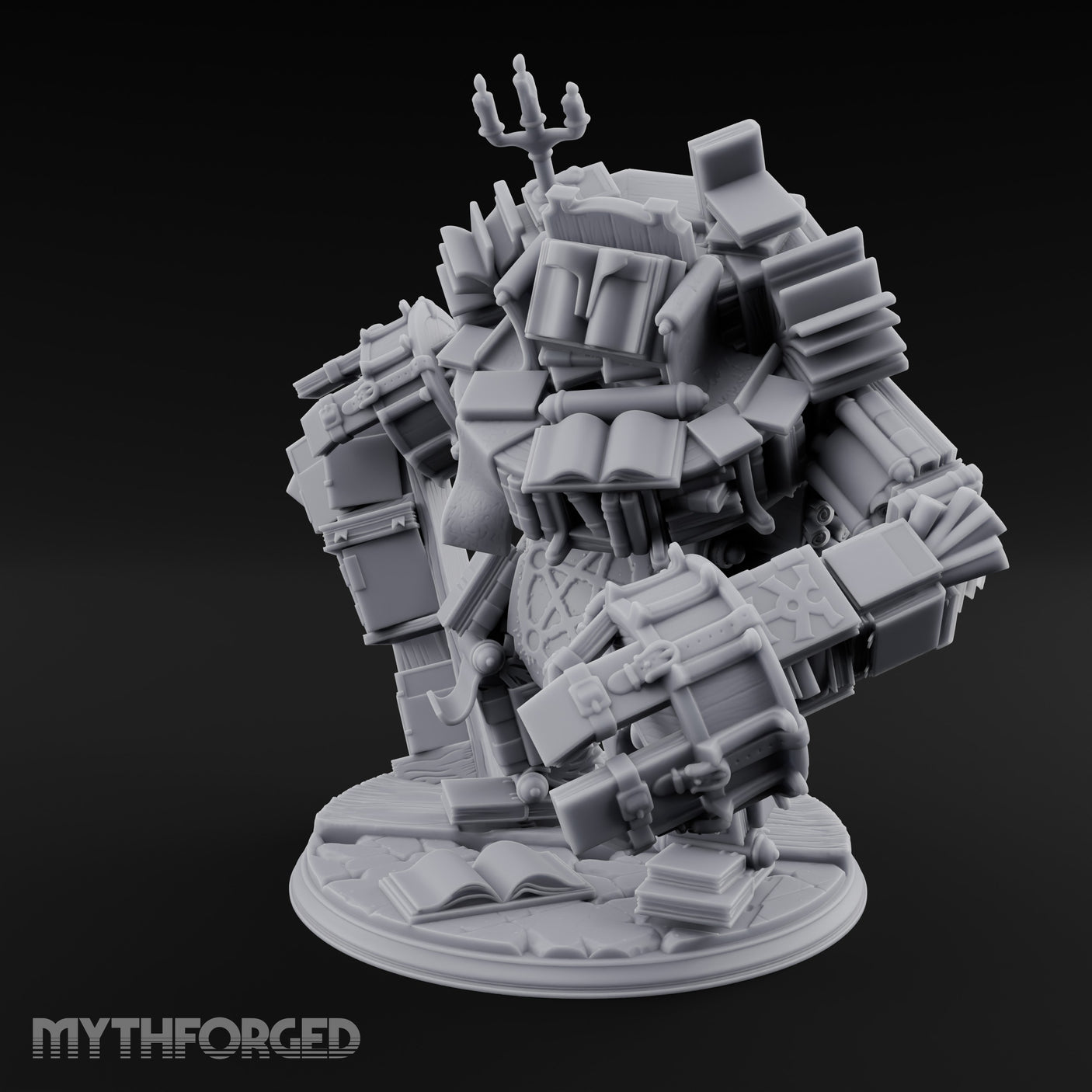 Pages Piling Up Book Golem Miniature for Dungeons and Dragons, Pathfinder or other TTRPGs