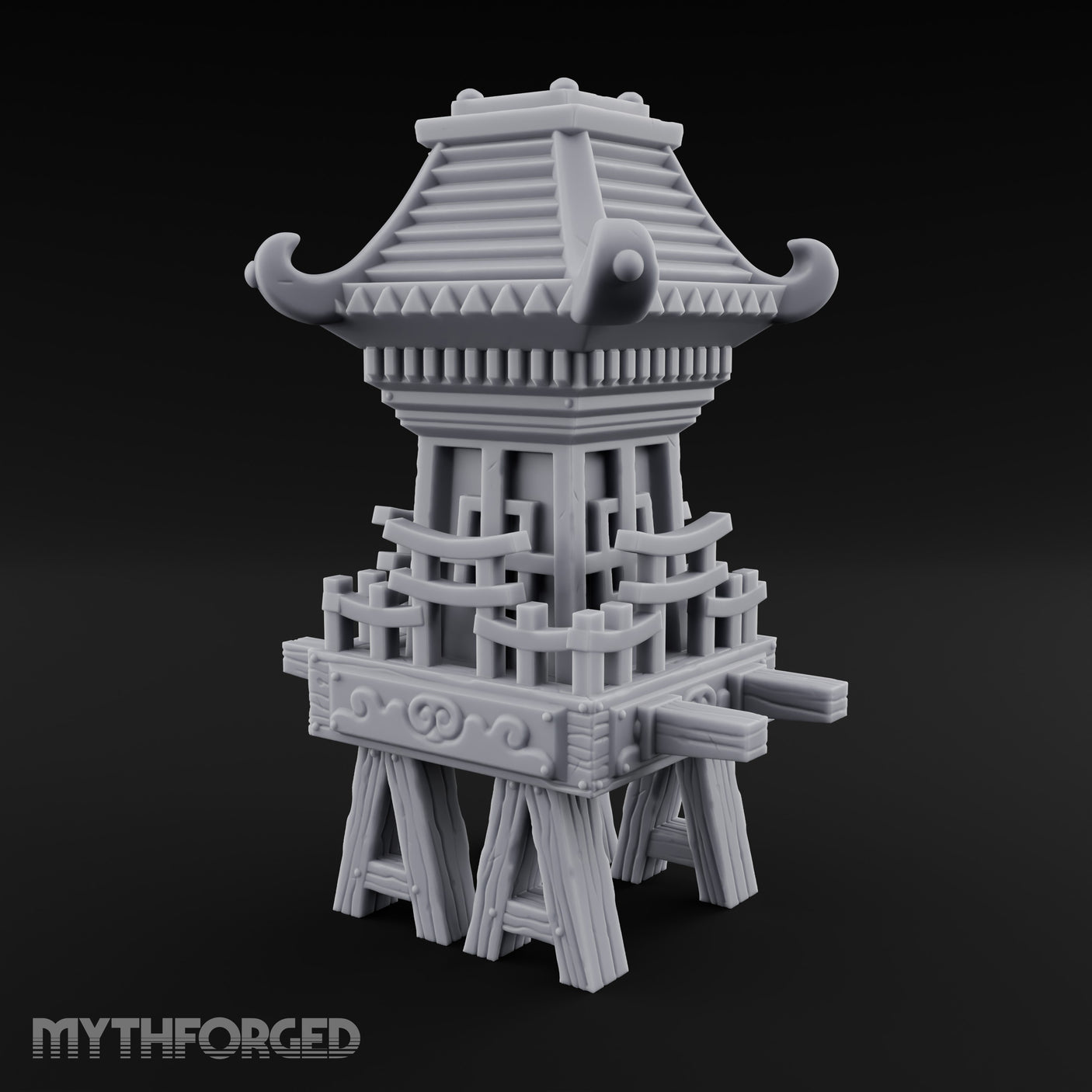 Pagoda-Roofed Lattice-Paneled Portable Shrine Palanquin gallery 6